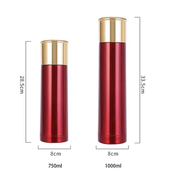 Gold Lid Shotgun Shell 1000ml Metal Stainless Steel Bullet Water Bottle -  China Reusable and Eco-Friendly price