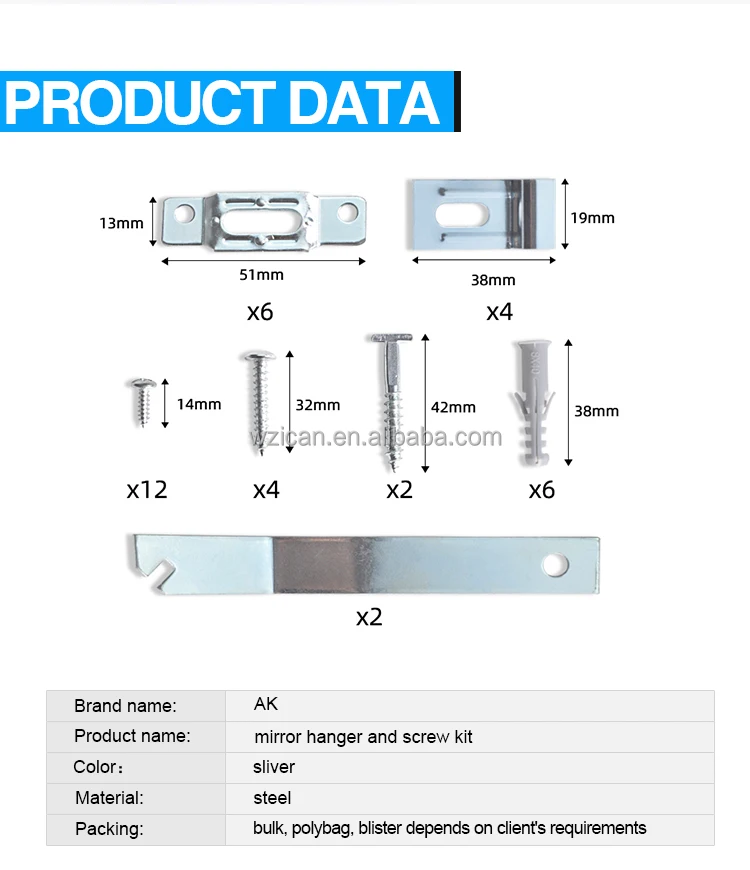 Picture Hanging Security Wall Support Brackets For Art Frame Mirror