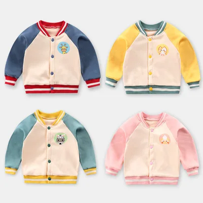 Balabala Toddler 2023 Unisex Boy Girl Coat Clothes Cartoon Baseball Uniform Cute Trendy Fashionable
