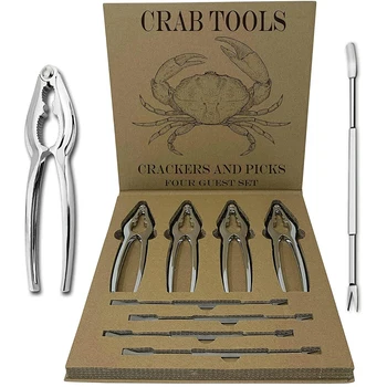 New Seafood Tools Crab Crackers Nut Cracker Lobster Picks Set Opener Shellfish Lobster Leg Sheller Knife Kitchen Accessories