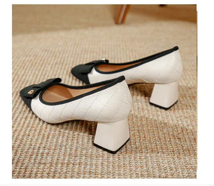 Women Square Heels Pumps Fashion Sandals Square Toe Plus Size