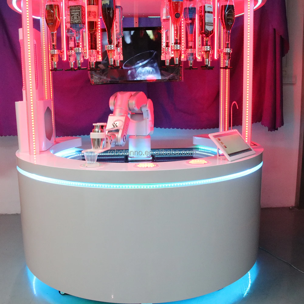 Smart Automatic Bartender Cocktail Machine 6 Axis Robot Cocktail Bar