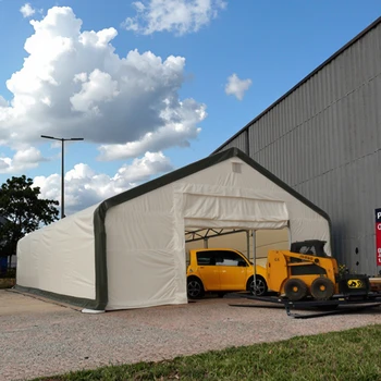 Outdoor Manual 40x50ft 12x15m PE/PVC Roof Dome Industrial Warehouse Carport Storage Shelter Garages Canopies Carports