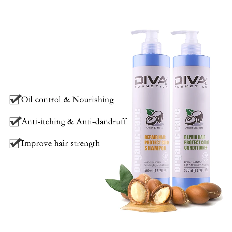 kaptajn Skriv email bag Source DIVA long hair shampoo conditioner set protect color shampoo natural  herbal with liquid keratin on m.alibaba.com