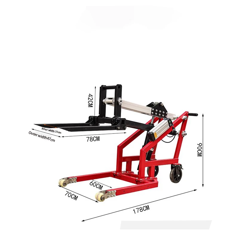 Small Portable Electric Stacker Crane with 24V Battery 500kg Pallet Loading Truck Forklift Electric