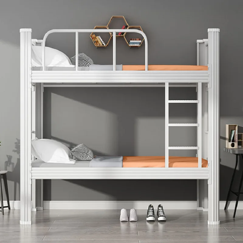 Twin Over Twin Bunk Bed with Powder-Coated Steel Frame