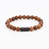Perles en bois marron