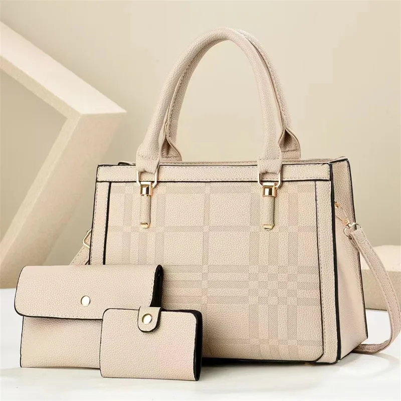 Large Capacity Fashionable Women's Tote Handbag PU Material with Zipper Closure Sac  Mai aperçu 6