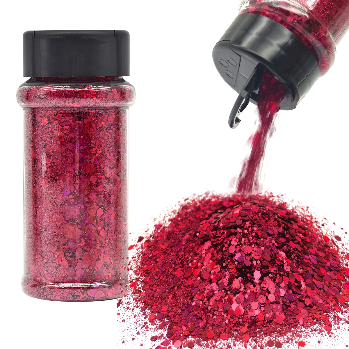 Chunky Glitter Red Series Craft Ultra Fine Glitter Mixed Chunky Flakes Sequins for Resin Epoxy Arts Tumblers Jewelry DIY Party