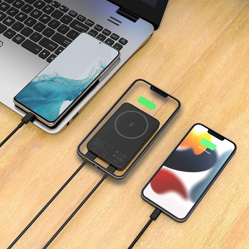 2022 New Product 3 in 1 Portable Solar Mobile Power Bank Mini Portable Charger for Smart Phone for Earbuds Case