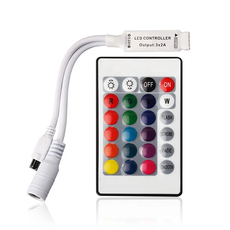 ミニUSB/DC 5-24V RGB対応LEDライトストリップ APP音楽コントローラー(USB 5V) WS2812 DC5V/24V LED IR リモコン、WS2811 WS2812 WS2812B LED ライトストリップに適しています(12V