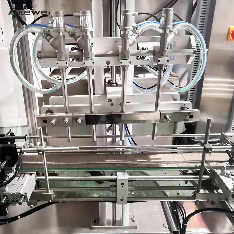 fully automatic piston type double row filling machine, easy to operate accurate