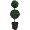 Artificial Double Ball Boxwood Topiary Tree 60 cm