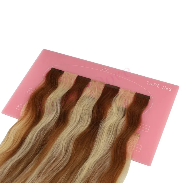 Pink Acrylic Tape in Hair Extension Display Board Extensions Placement Plate Holder Professional Salon Barber Tools Supplies