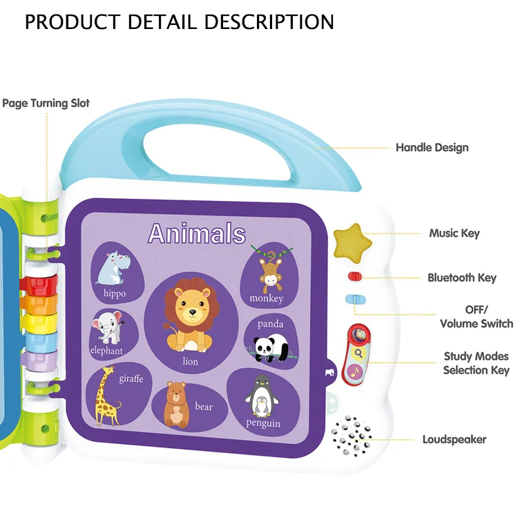 Обучающая машина 108 английских слов с обучающей книгой bluetooth