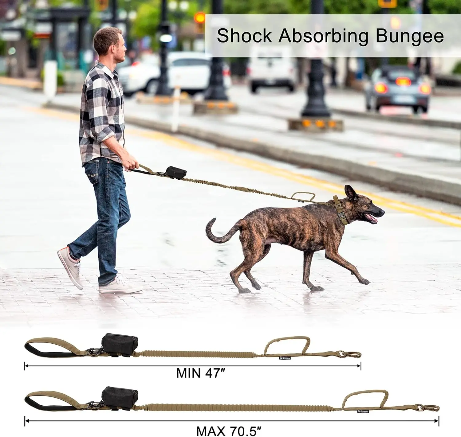 Amazon Hot Sale Tactical Adjustable Nylon Dog Collars With Handle And