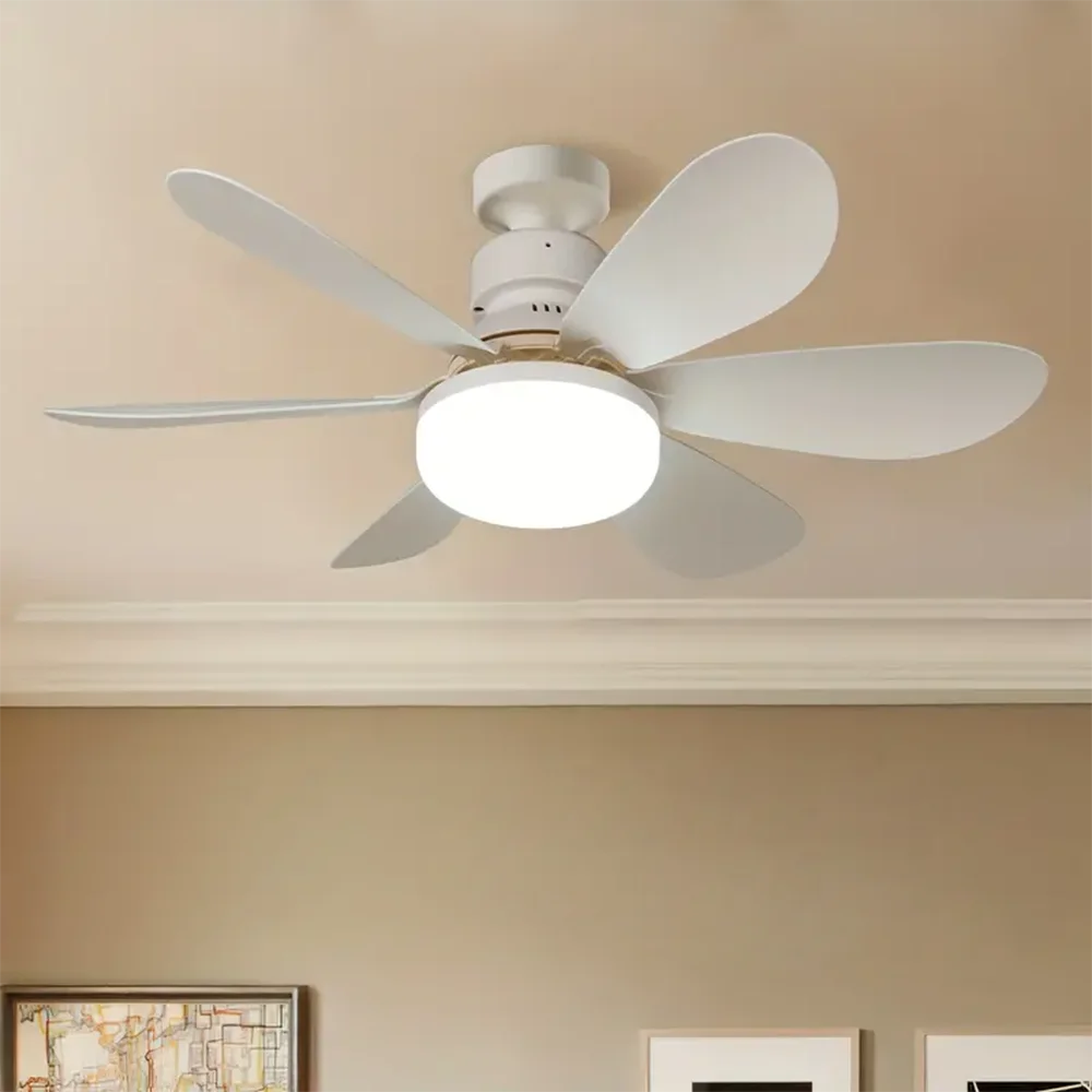 Socket Fan Light With Remote – E27 Base, 20.5" Small Ceiling Fan, 6 Blades, 3 Speeds & 3 Color Temperatures, Dimmable