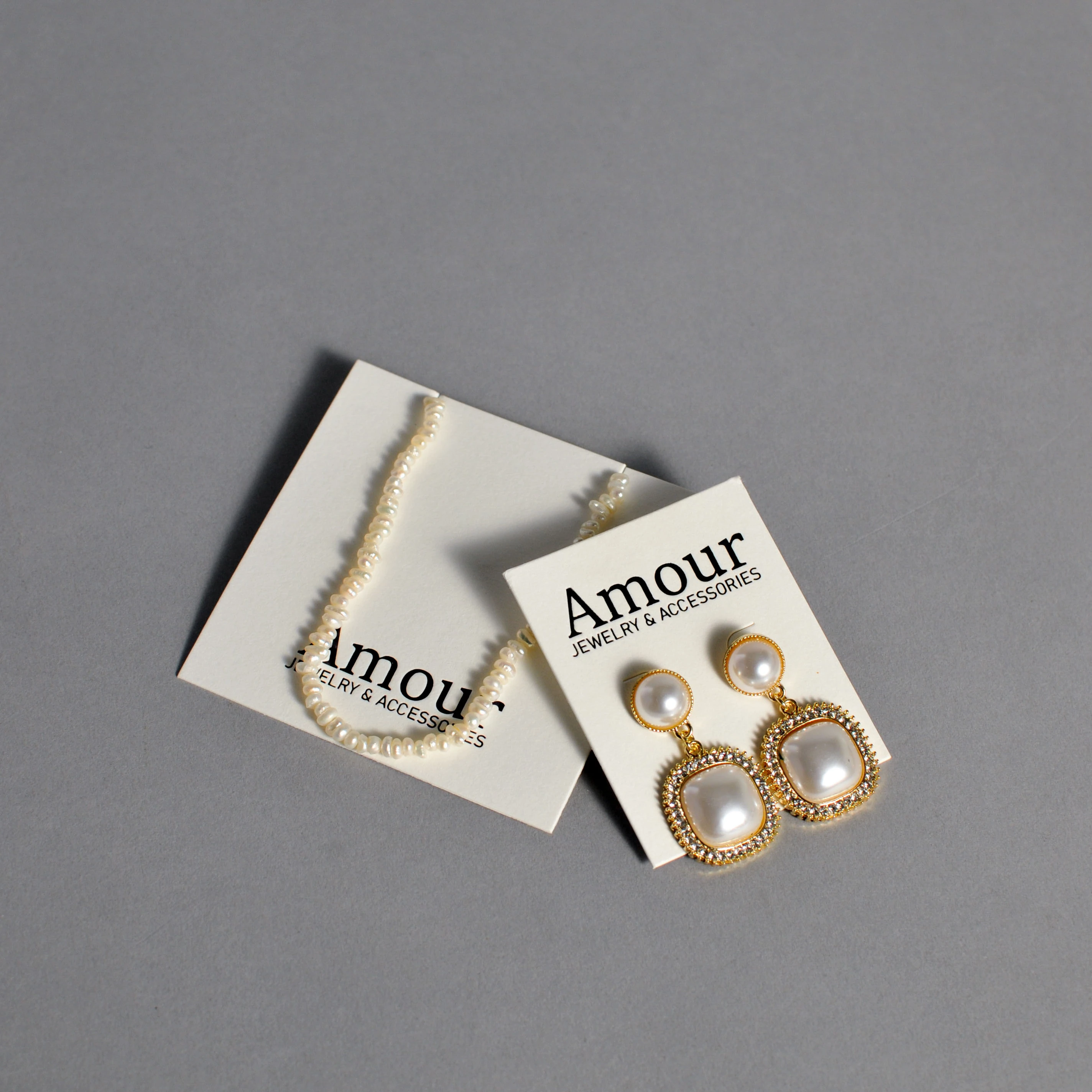 Custom Logo White Paper Packaging Customized Earring Display Card Dangle Earring Paper Card Packing Cards with PVC Pouch