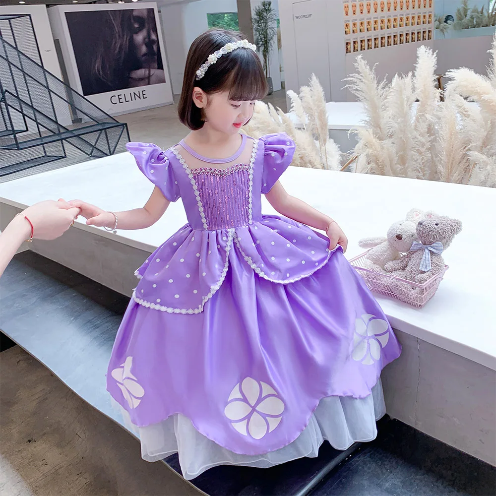purple ruffle dress Chloe Ruffled Layered Dress (Purple)