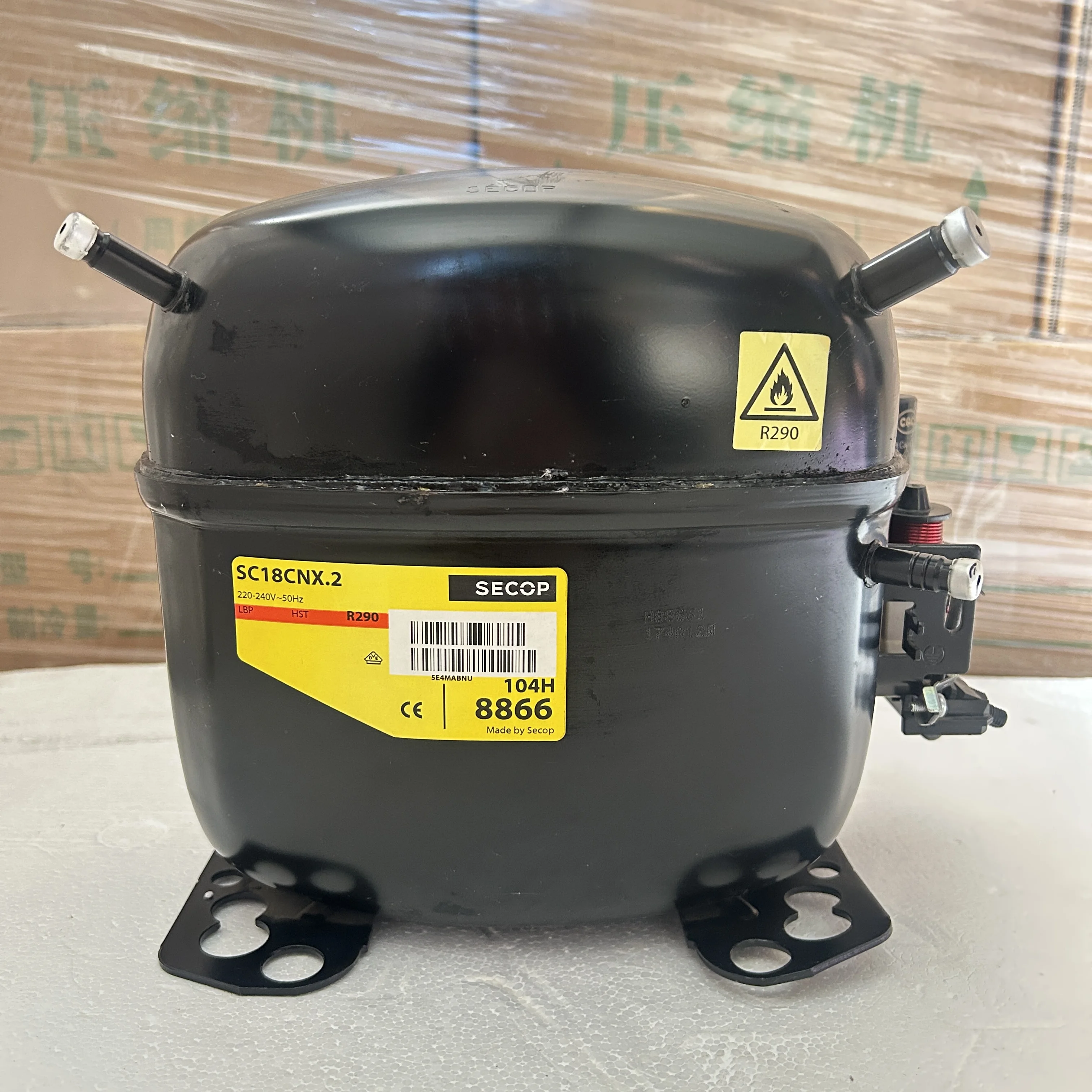 New 1/3 HP 110V Household Stainless Steel Refrigerator Parts Energy Saving Copper Compressor for Hotels