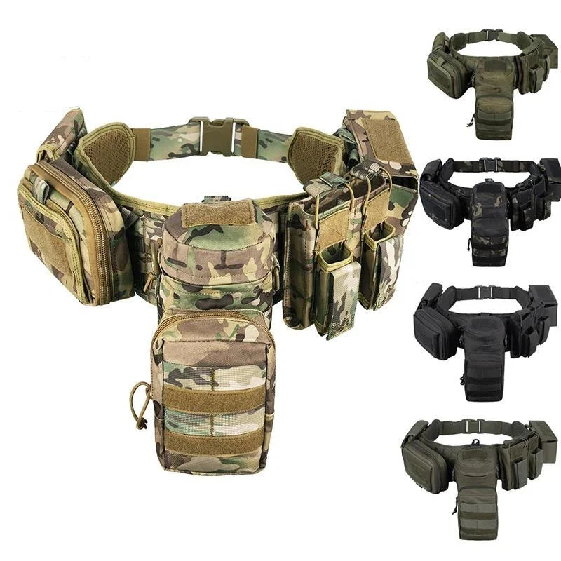 Multi-functional Camouflage Tactical Waist Pack Outdoor Hunting Belt Multi-functional Pocket Carrying Gear Tactic Waist Belt