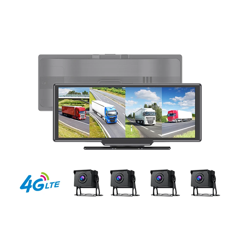 4G Remote Control Dash Cam Fleet Management Car Video Recorder  google Map GPS Navigation Car Cam 360 Degree Truck Cam