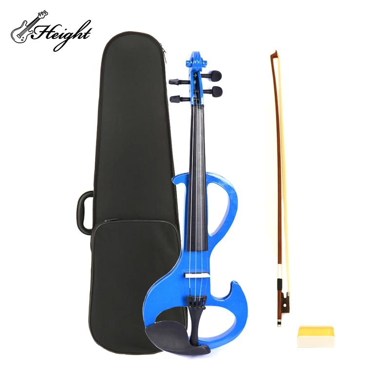 Low Moq Violin Profesional Laminated Hardwood Glossy Electric Violin