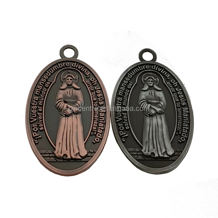 Antique Custom Metal Virgin Mary St Benedict Catholic Religious Medals Manufacturers Buy St
