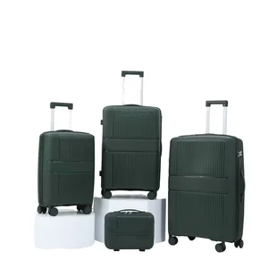 Wholesale Lightweight 20\" 24\" 28\" PC Business Luggage Sets Simple Fashionable Designer Suitcases Spinner TSA Lock OEM/ODM