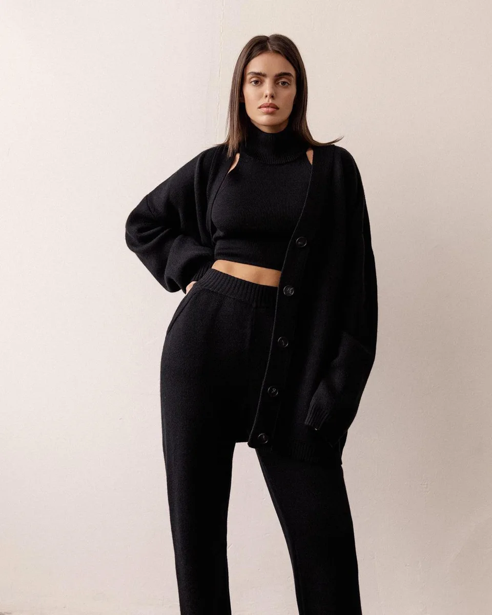 Autumn Fashion Casual Retro Sportswear Women Knit Cardigan Plus Size