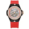 Deep black red-red strap