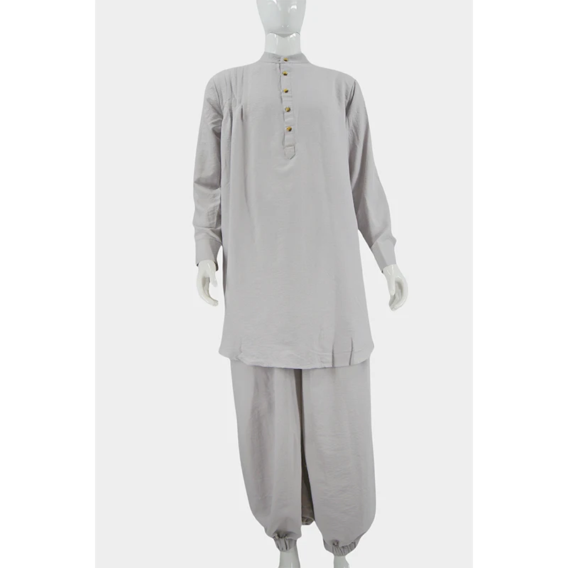 Breathable Arab Thobe for Men 2025 New Button Down Design Middle East Malaysian Style Muslim Shirt