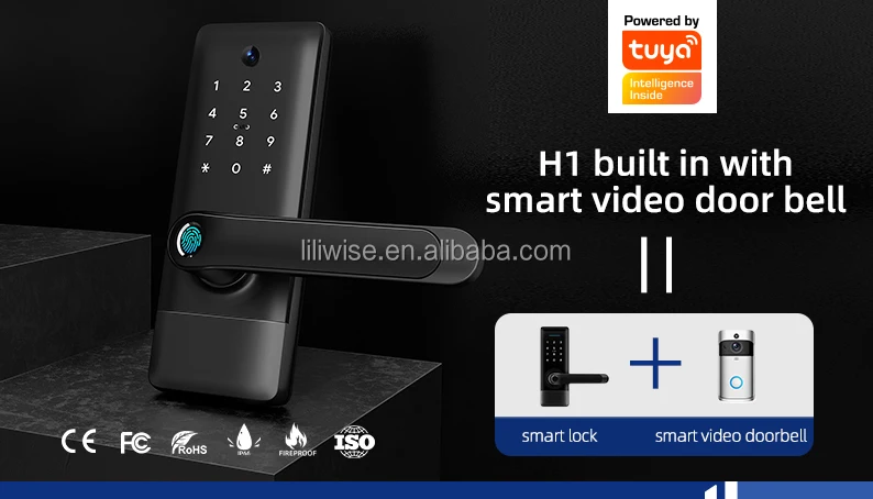 Liliwise Security Outdoor Waterproof Smart Biometric Door Lock