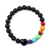 XH006A07Black agate Heart
