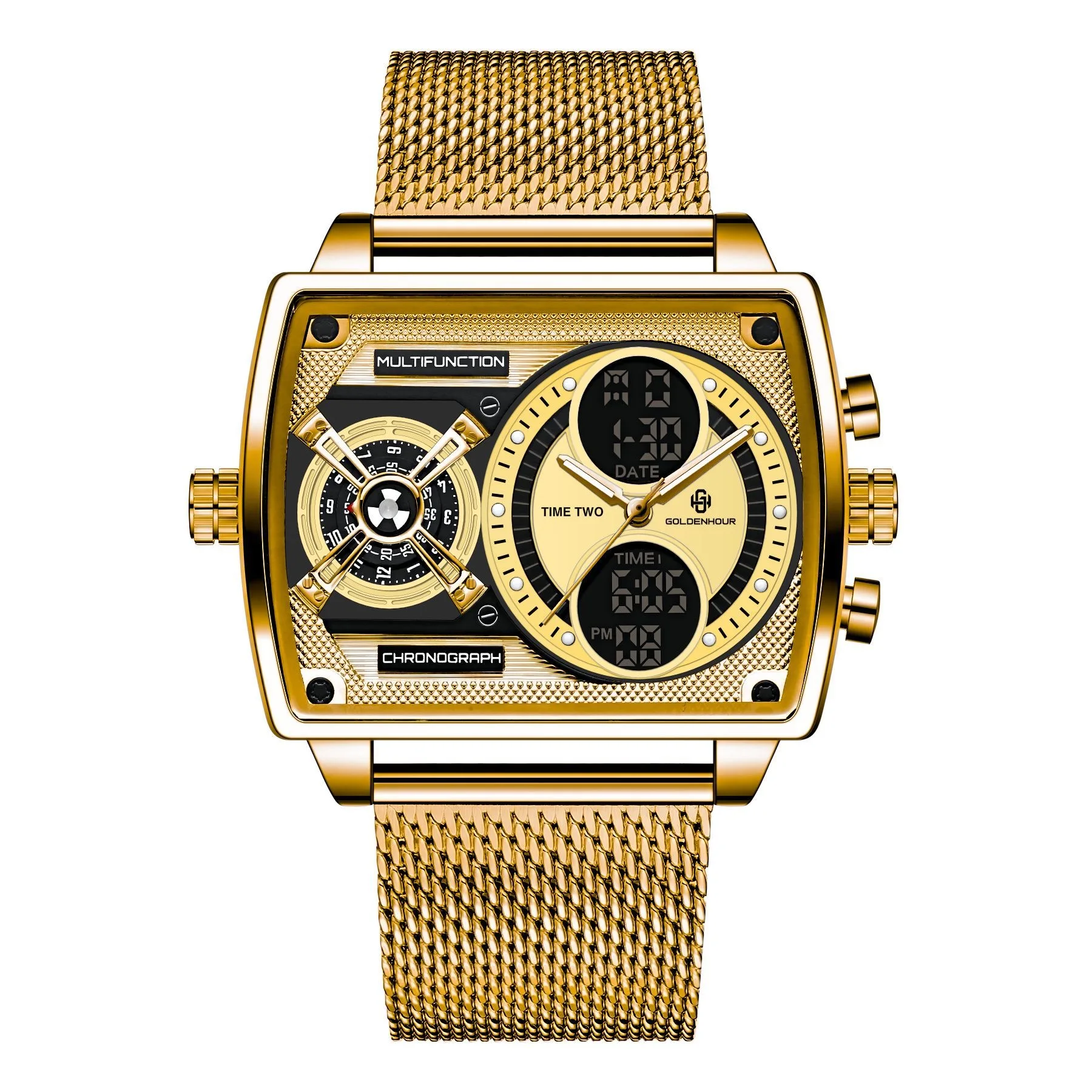 GH138 Good Quality Watch for Men logo Digital Analog Watch for Man