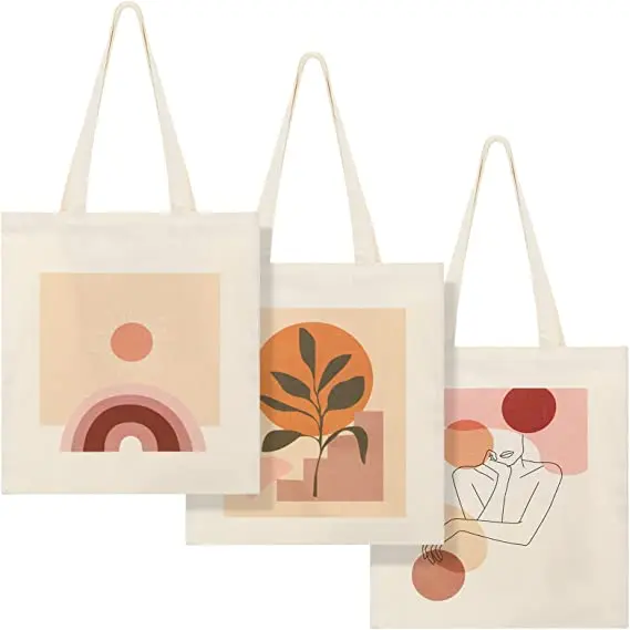 Ugh Simple Cute Canvas Tote Bag Reusable Grocery Bags Shoulder Bag  Minimalistic