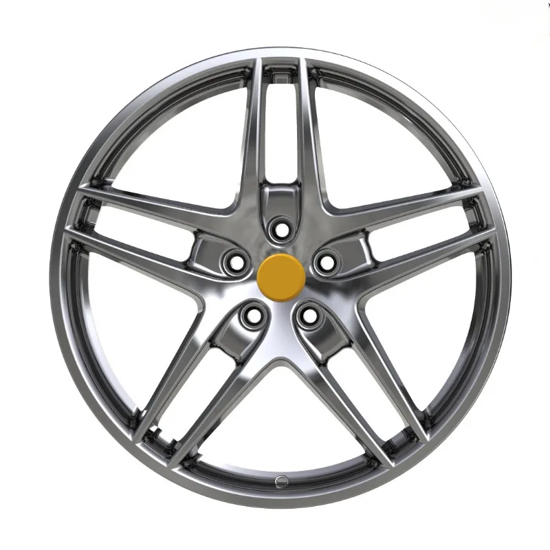 2007年フェラーリF430用19インチPCD 5*108ハイグロスブラック鍛造ホイール