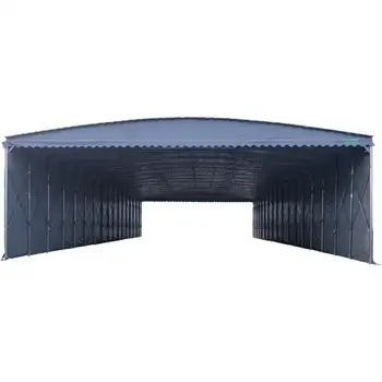 Multi-purpose Portable Pvc Tarpaulin Roof Metal Frames Car Sun Shade Car Parking Canopies