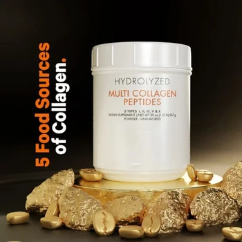 Multi Collagen Protein Powder Peptides, Hydrolyzed,5 Collagen Types,Collagen Creamer, Protein Shakes,2-Month Supply