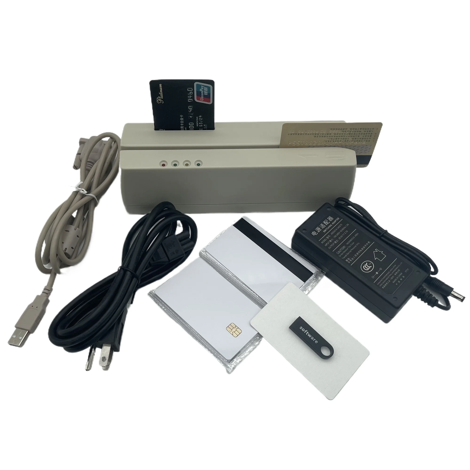 Magnetic and IC Chip PSAM Card Reader Writer Encoder MCR200 with USB Interface