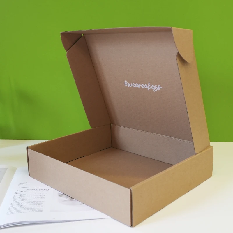 Custom Logo Printed Paper Box Foldable Cardboard Packaging Two Tuck End Corrugated 6x4x1 Notebook Packaging Box