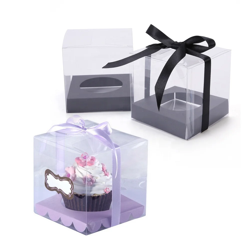 Coobbar Cajas De Regalo Transparentes Para Dulces, Paquete De 12 Cajas De Regalo De Plástico PVC Para Recuerdos De Fiesta, Boda, Cumpleaños, Navidad (5 X 5 X 5 Pulgadas