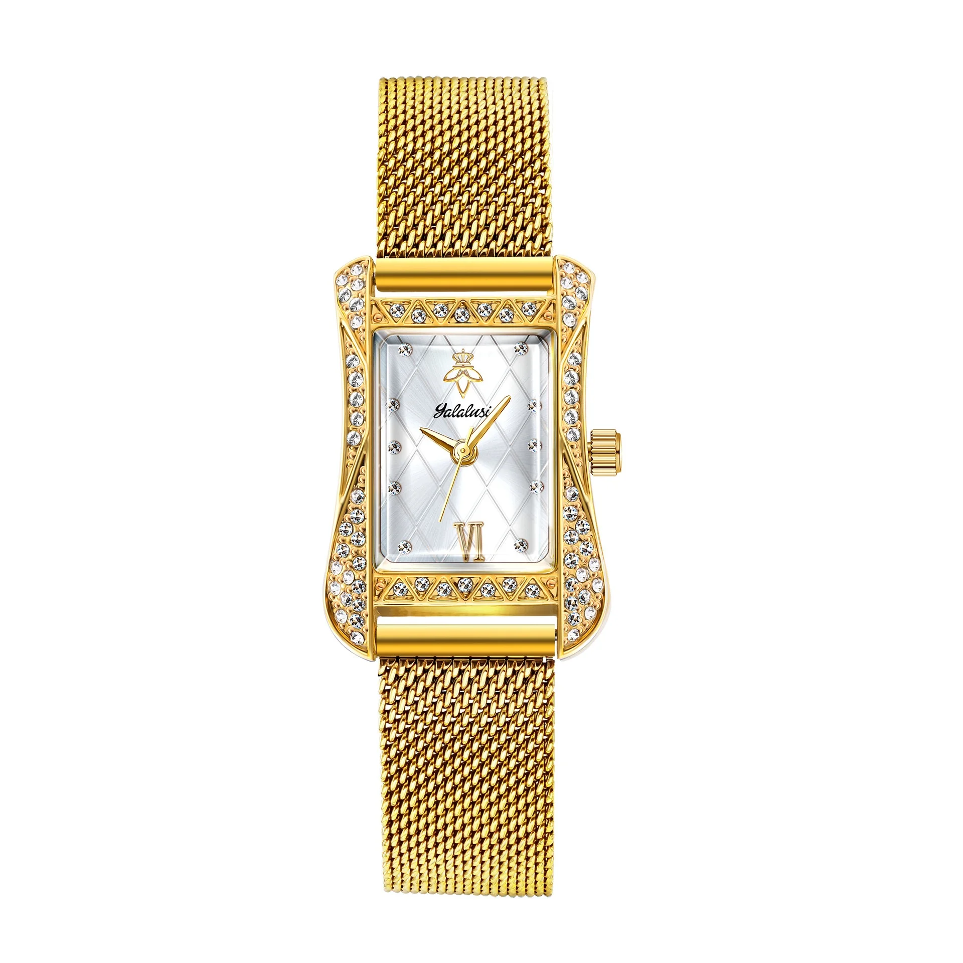 Rectangular Diamond Quartz Women's Watch OM-800070