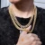thumbnail image 2 of KRKC&CO 12mm/18mm Iced Cuban Link Chain For Men, 14k Gold Cuban... 2 of 9