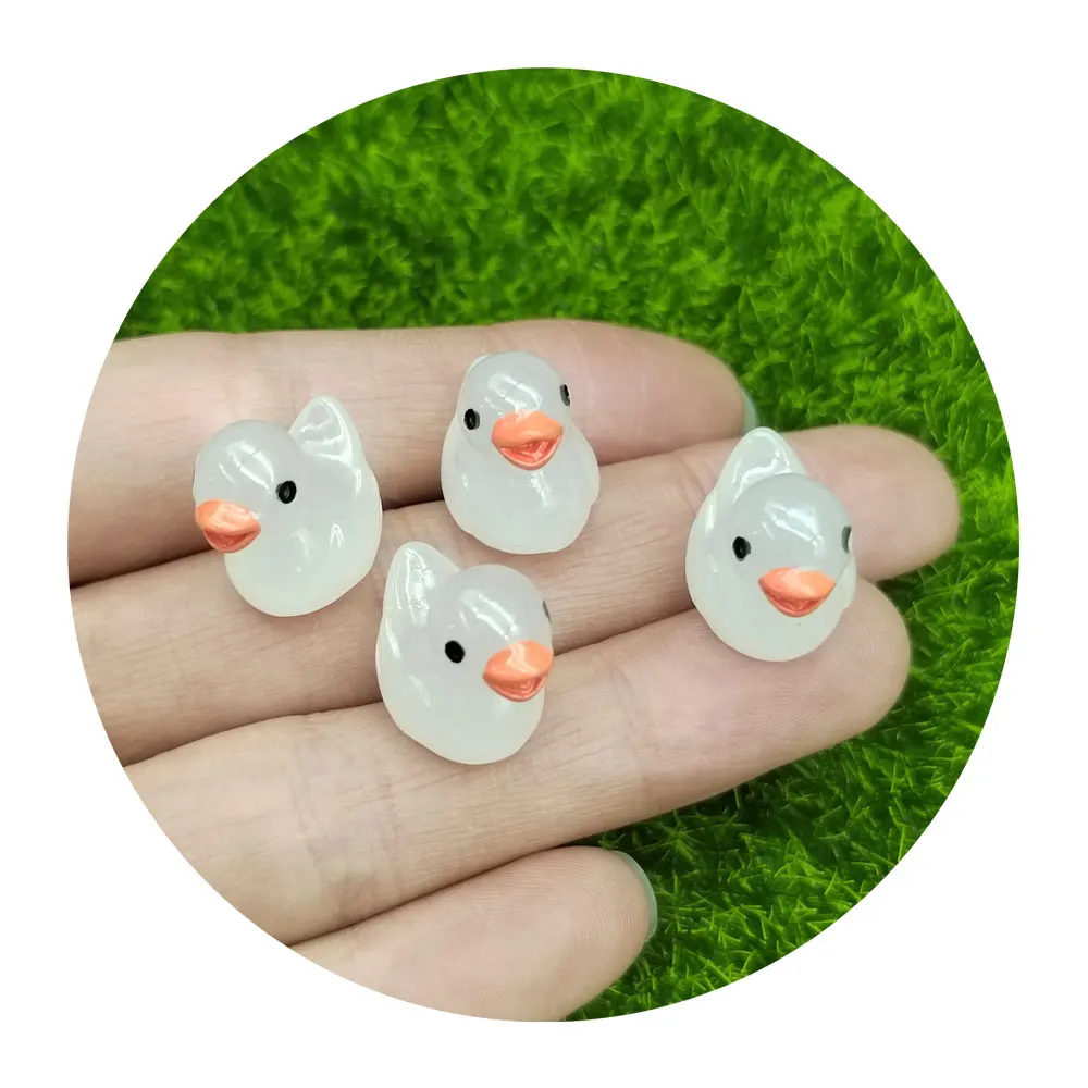 bulk 100pcs/lot mini luminous ducks resin