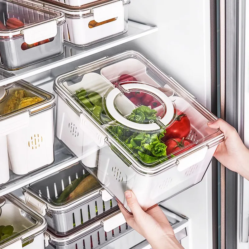 Refrigerator storage box food grade food vegetable preservation frozen kitchen prepared dishes sorting and sealing artifact