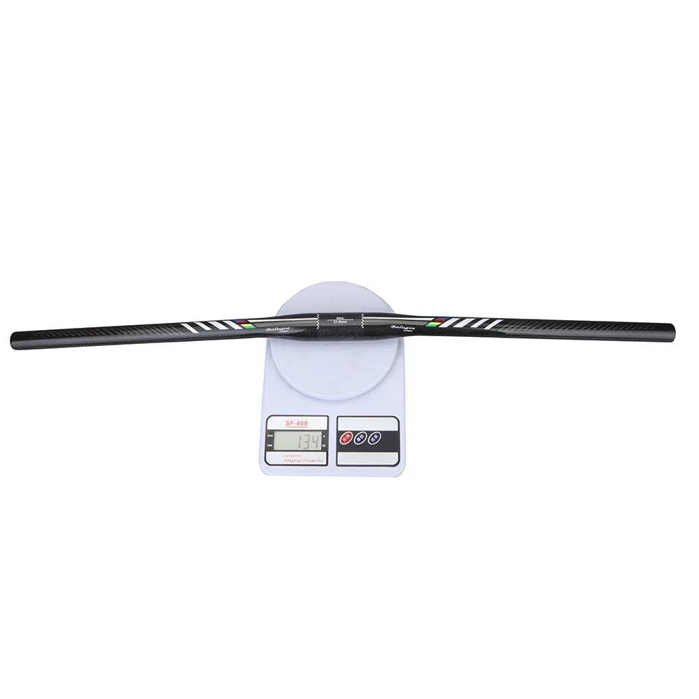 3K Carbon Fiber Mountain Bike Handlebar - 25.4/31.8mm Clamp, 55mm Rise, Multiple Lengths