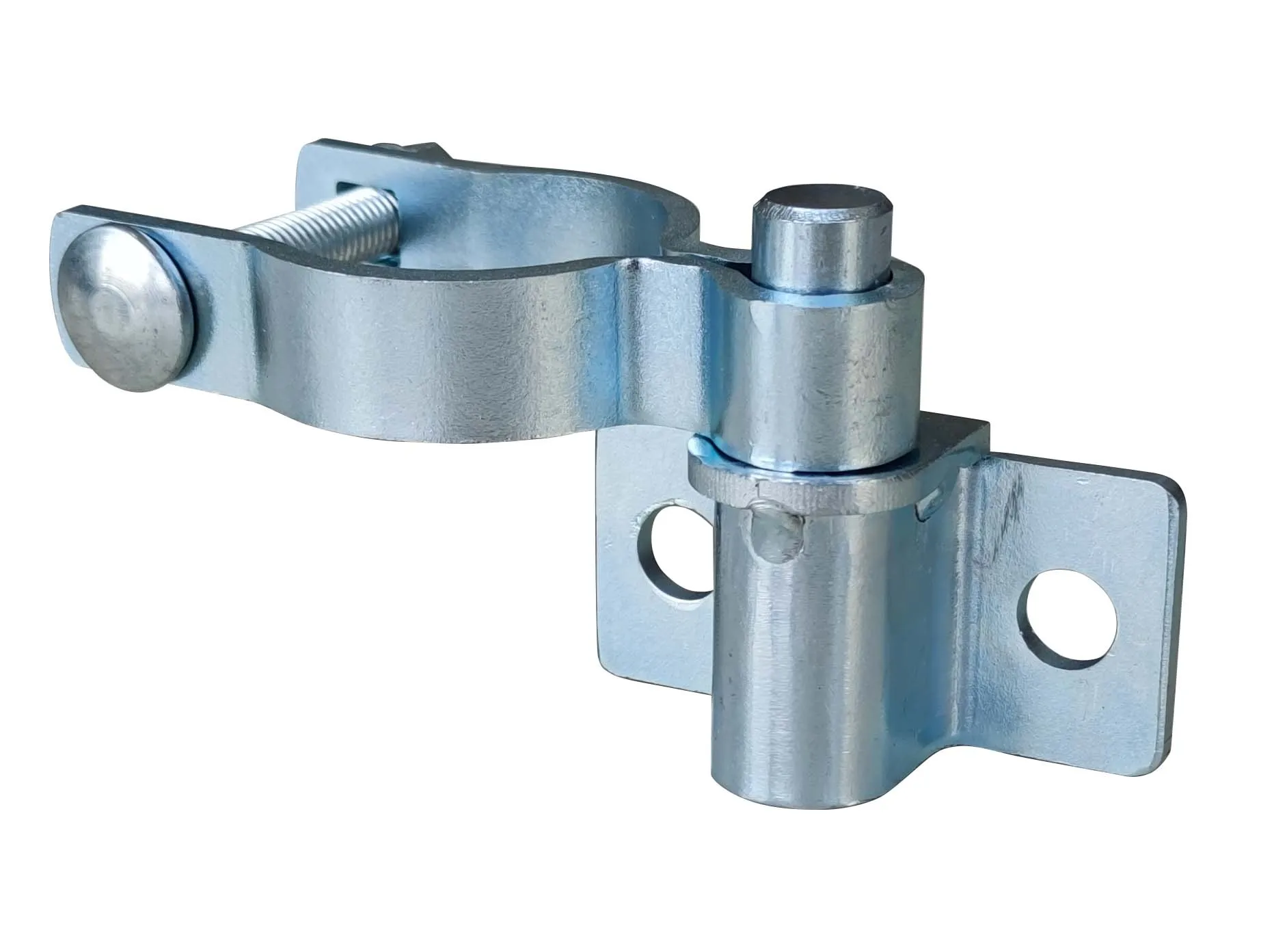 Silver Metal Chain Link Fence Post Hinge