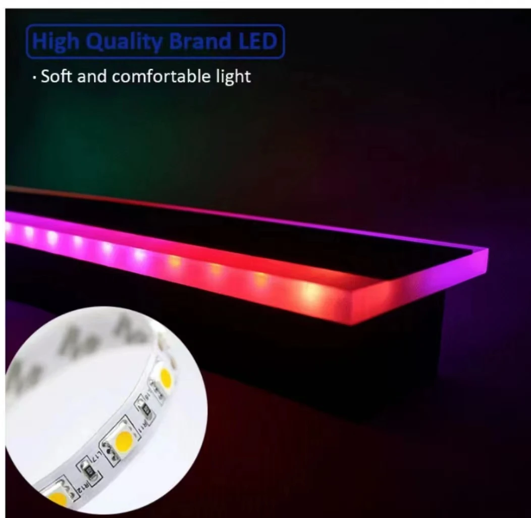 110V 220V RGB Color Changing IP65 LED Wall Light Linear Long Strip Outdoor Smart Wall Lamp With Remote Control