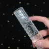 Transparent with silver spray